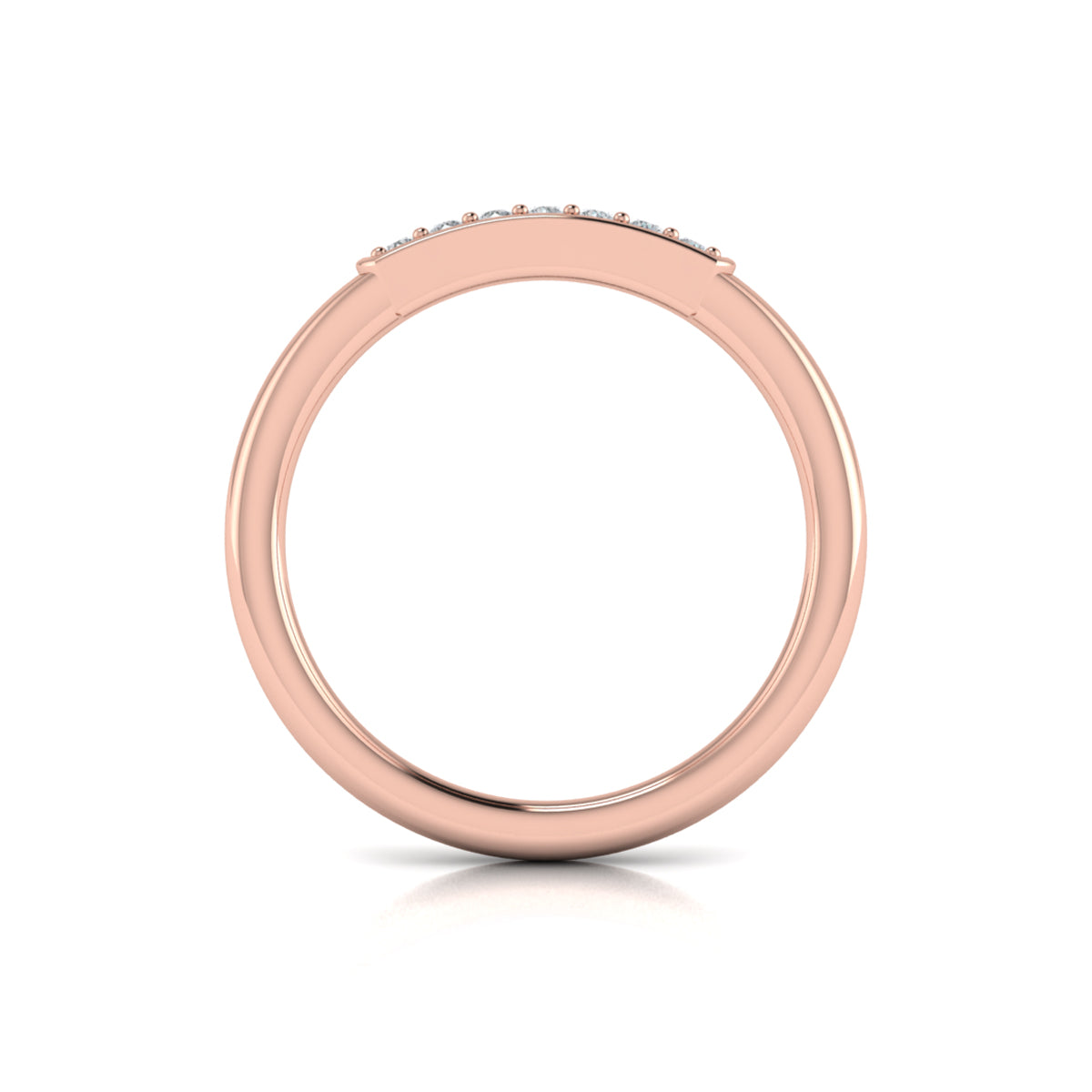 14kt Rose Gold Diamond Stackable Wedding Band