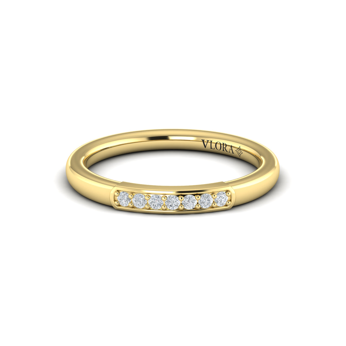 14kt Yellow Gold Diamond Stackable Wedding Band