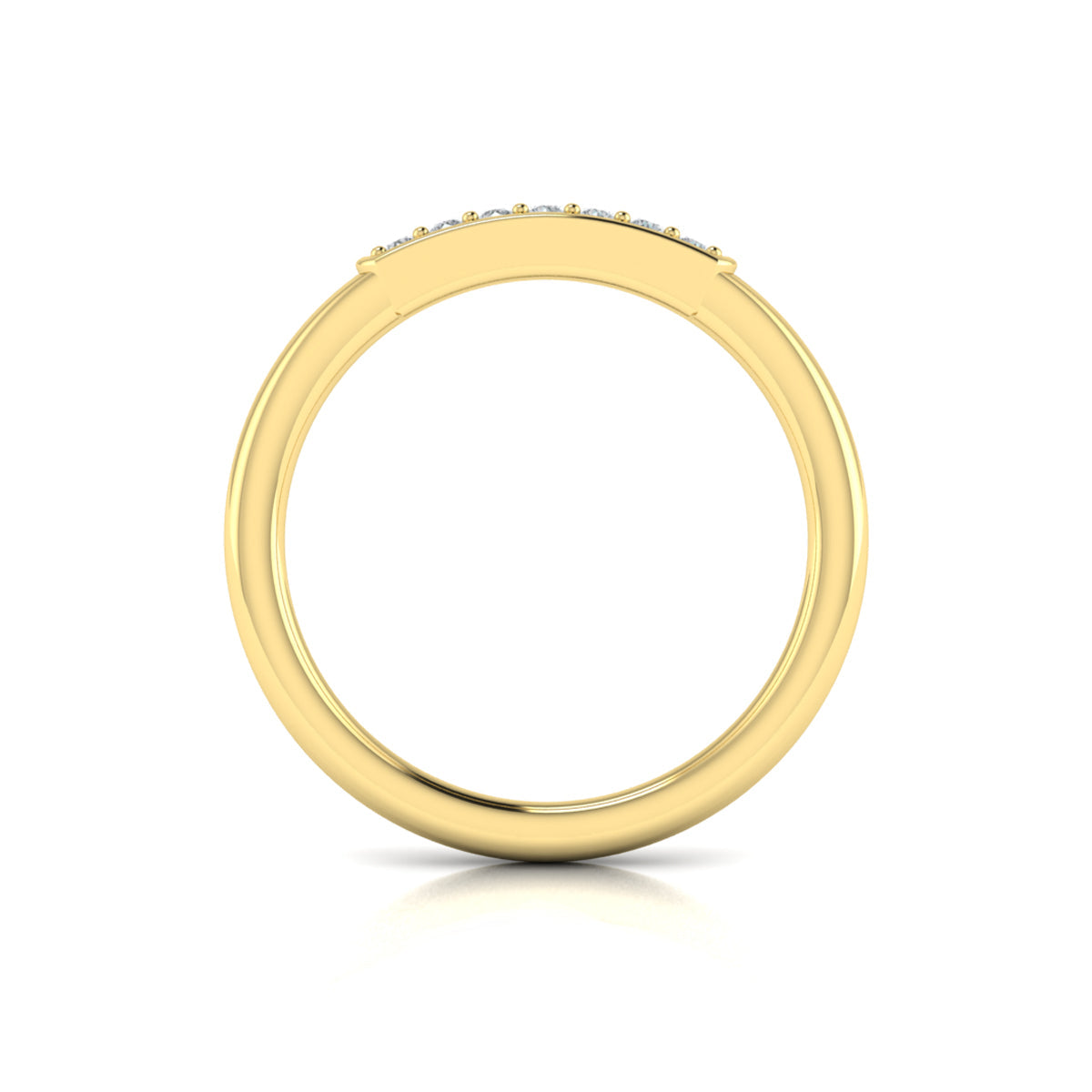 14kt Yellow Gold Diamond Stackable Wedding Band