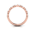 14kt Rose Gold Diamond Contour Womens Wedding Band