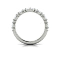 14K White Gold Diamond Contour Wedding Band for Women