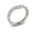14K White Gold Diamond Contour Wedding Band for Women