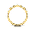 14kt Yellow Gold Diamond Contour Womens Wedding Band