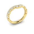14kt Yellow Gold Diamond Contour Womens Wedding Band