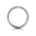 14K White Gold Diamond Contour Wedding Band for Women