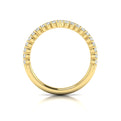 14kt Yellow Gold Diamond Contour Womens Wedding Band