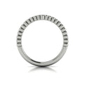 14K White Gold Diamond Contour Wedding Band for Women
