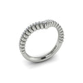 14K White Gold Diamond Contour Wedding Band for Women
