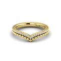 14kt Yellow Gold Diamond Contour Womens Wedding Band