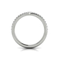 14K White Gold Diamond Contour Wedding Band for Women