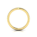 14kt Yellow Gold Diamond Contour Womens Wedding Band