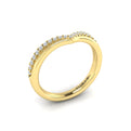 14kt Yellow Gold Diamond Contour Womens Wedding Band