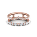 18kt Rose Gold 0.97ct Diamond Womens Wedding Enhancer