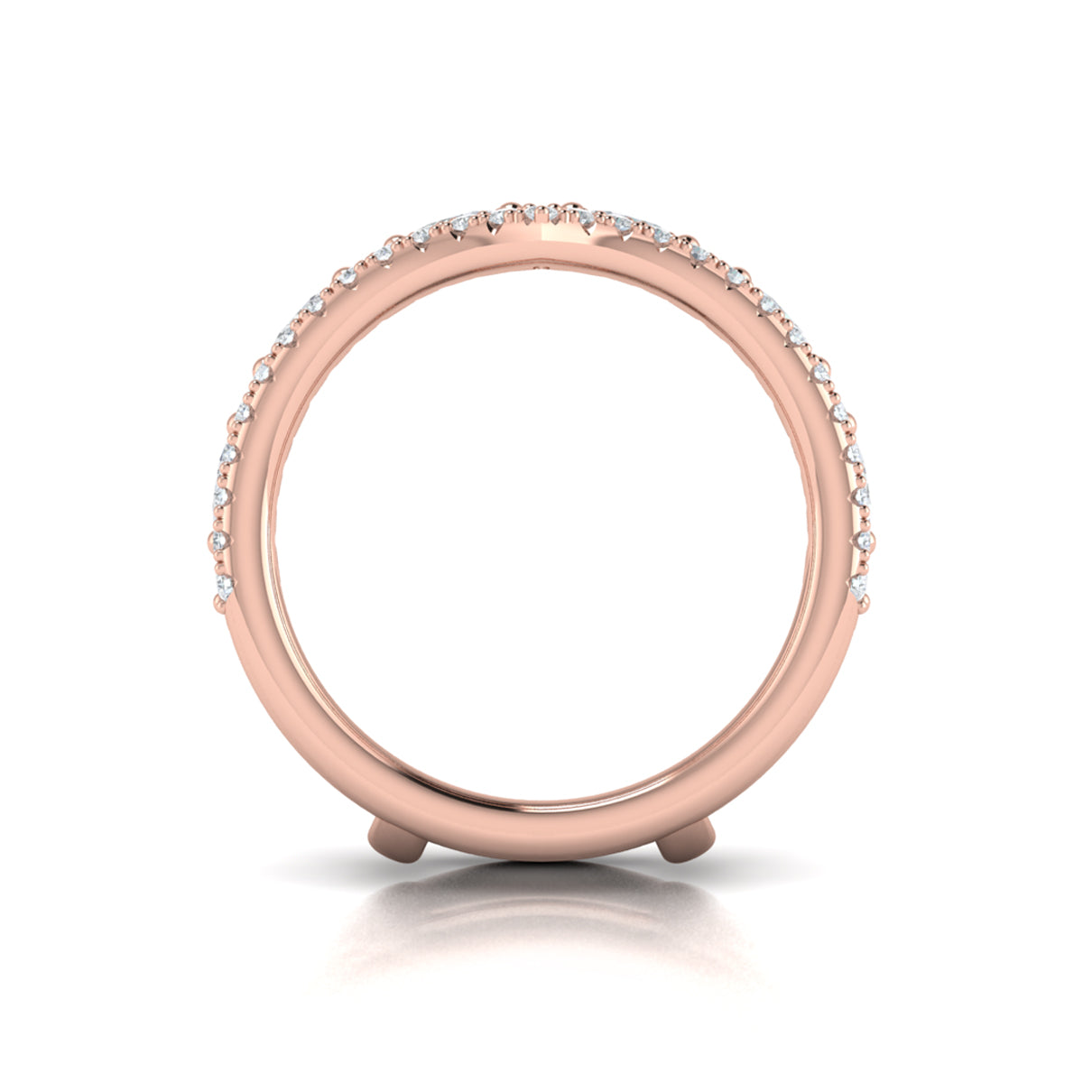 18kt Rose Gold 0.97ct Diamond Womens Wedding Enhancer