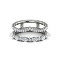 14K White Gold 1 CT Diamond Womens Wedding Band Enhancer