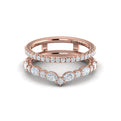 14kt Rose Gold Diamond Womens Wedding Band Enhancer