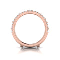14kt Rose Gold Diamond Womens Wedding Band Enhancer