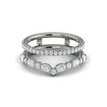 14K White Gold 1.07ct Diamond Wedding Band Enhancer