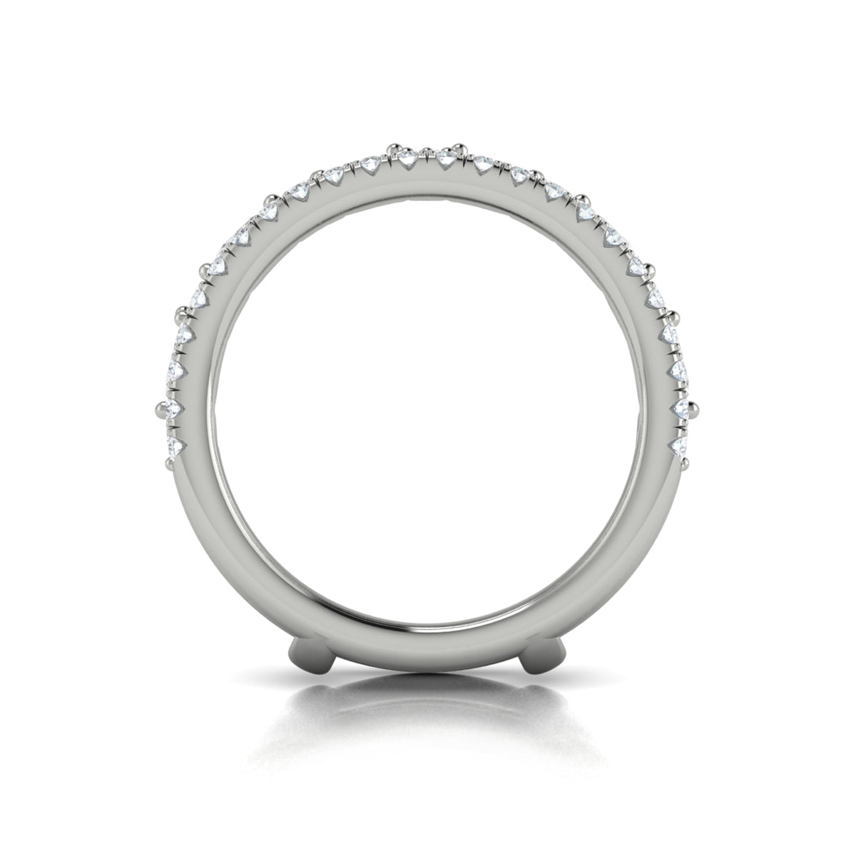 14K White Gold 1.07ct Diamond Wedding Band Enhancer
