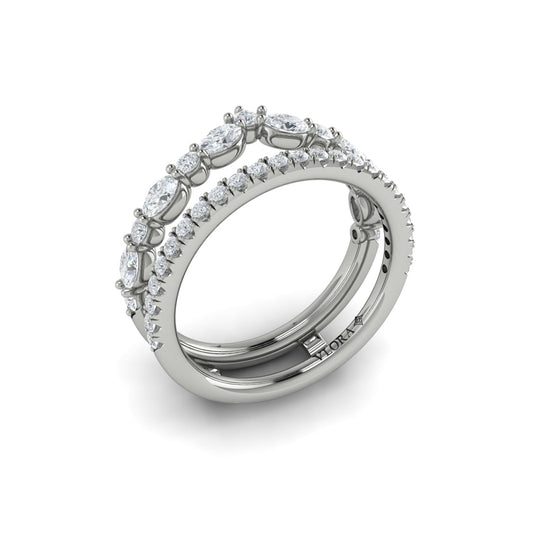 14K White Gold 1.07ct Diamond Wedding Band Enhancer