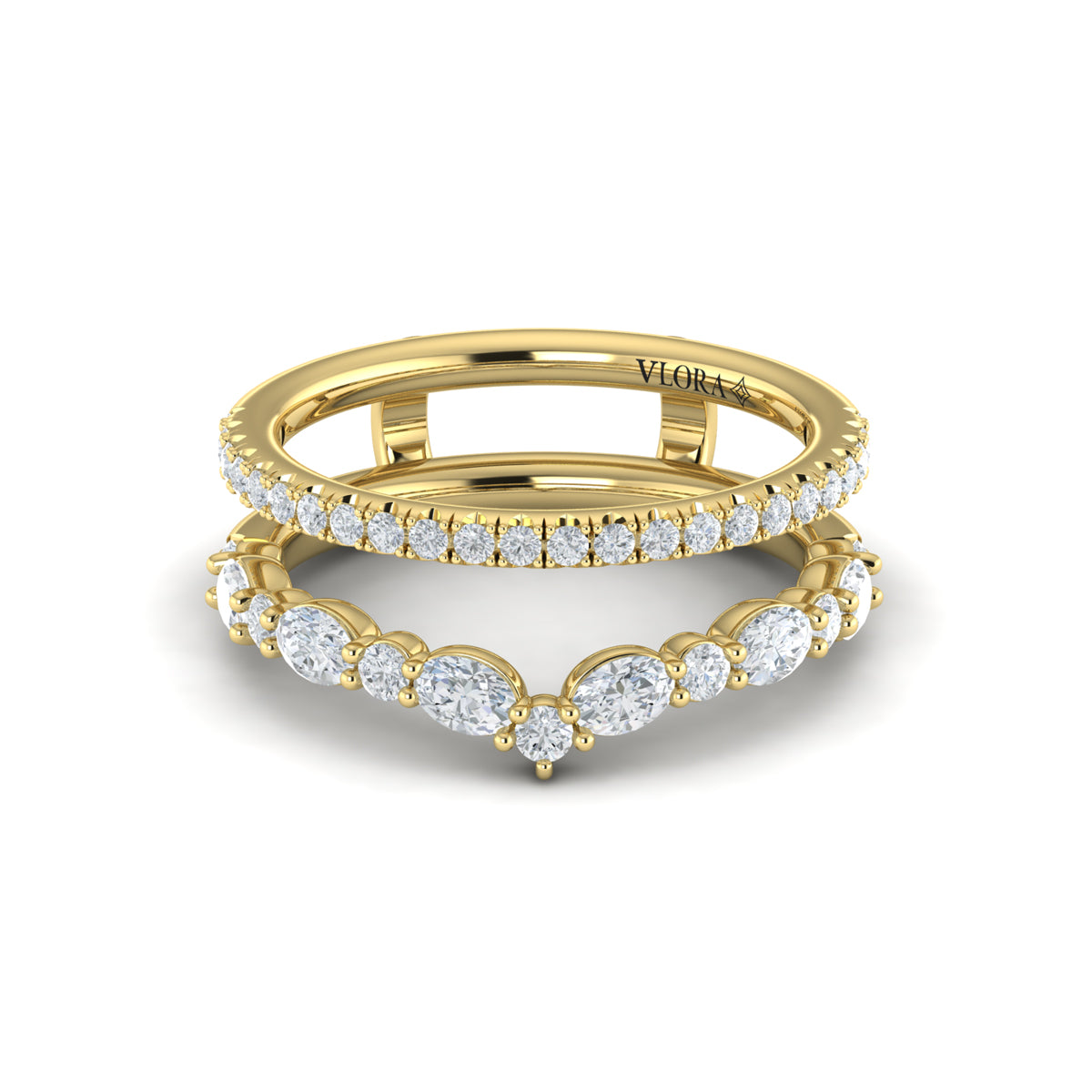 14kt Yellow Gold 1.07ct Diamond Wedding Band Enhancer