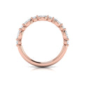 18kt Rose Gold Diamond Stackable Womens Wedding Band
