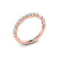 18kt Rose Gold Diamond Stackable Womens Wedding Band