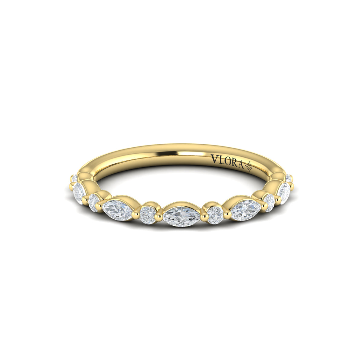 14kt Yellow Gold 0.51ct Diamond Stackable Wedding Band
