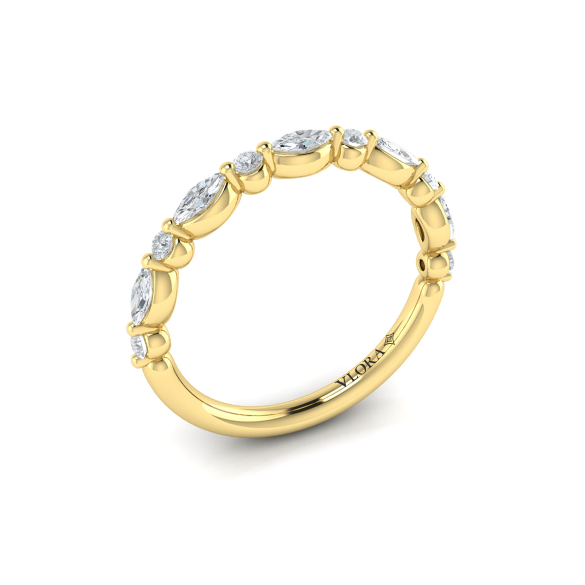 14kt Yellow Gold 0.51ct Diamond Stackable Wedding Band