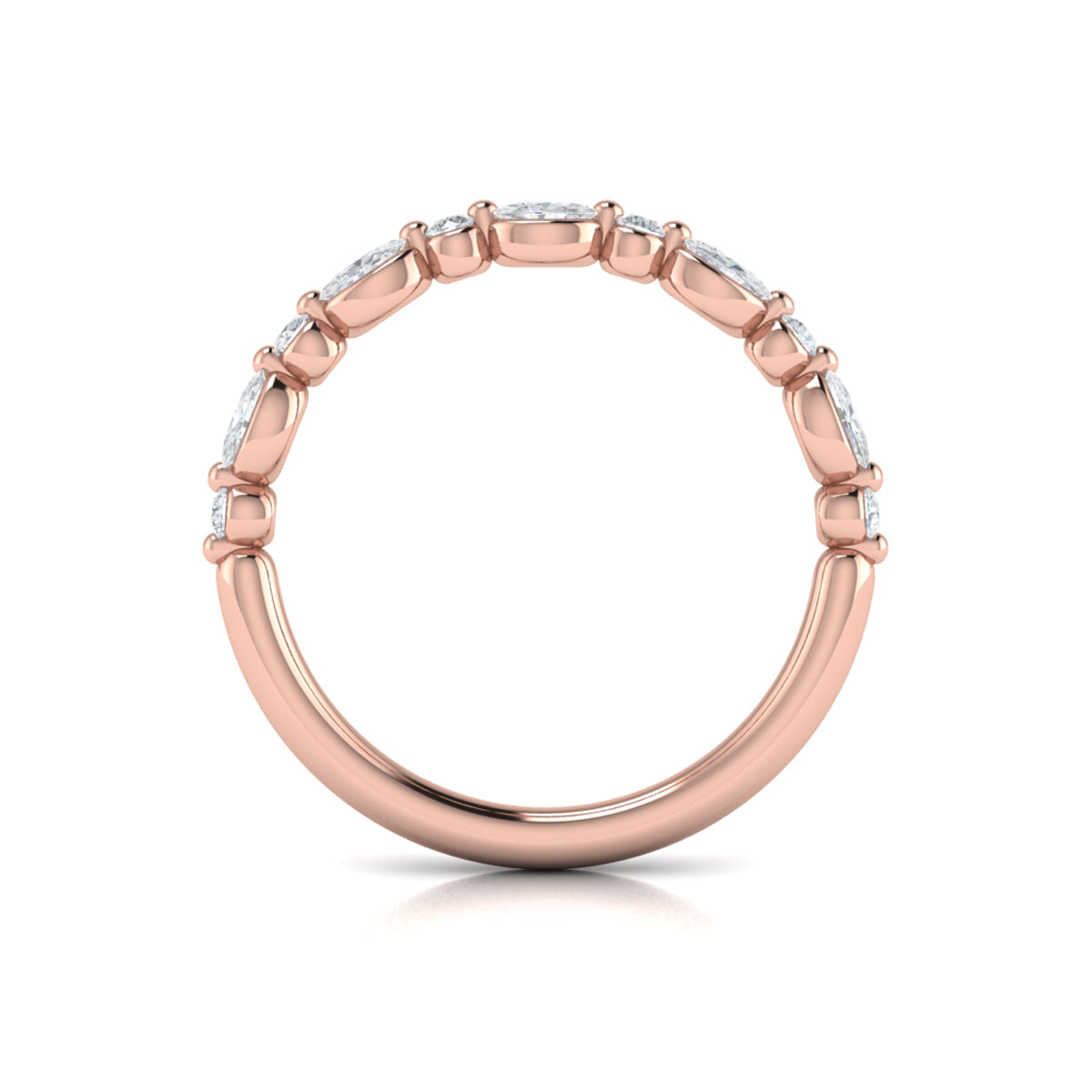 14kt Rose Gold Diamond Stackable Wedding Band