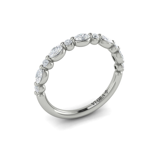 14K White Gold Diamond Stackable Wedding Band