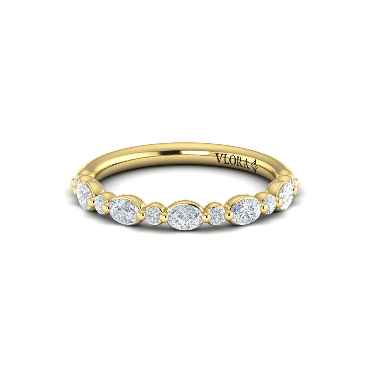 14kt Yellow Gold 0.73ct Diamond Stackable Wedding Band