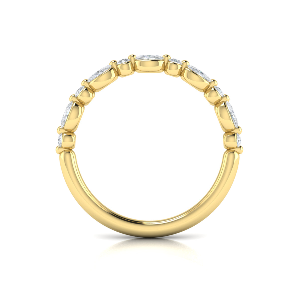 14kt Yellow Gold 0.73ct Diamond Stackable Wedding Band