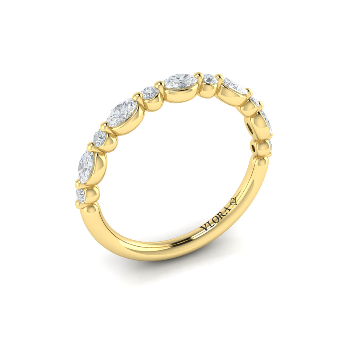 14kt Yellow Gold 0.73ct Diamond Stackable Wedding Band