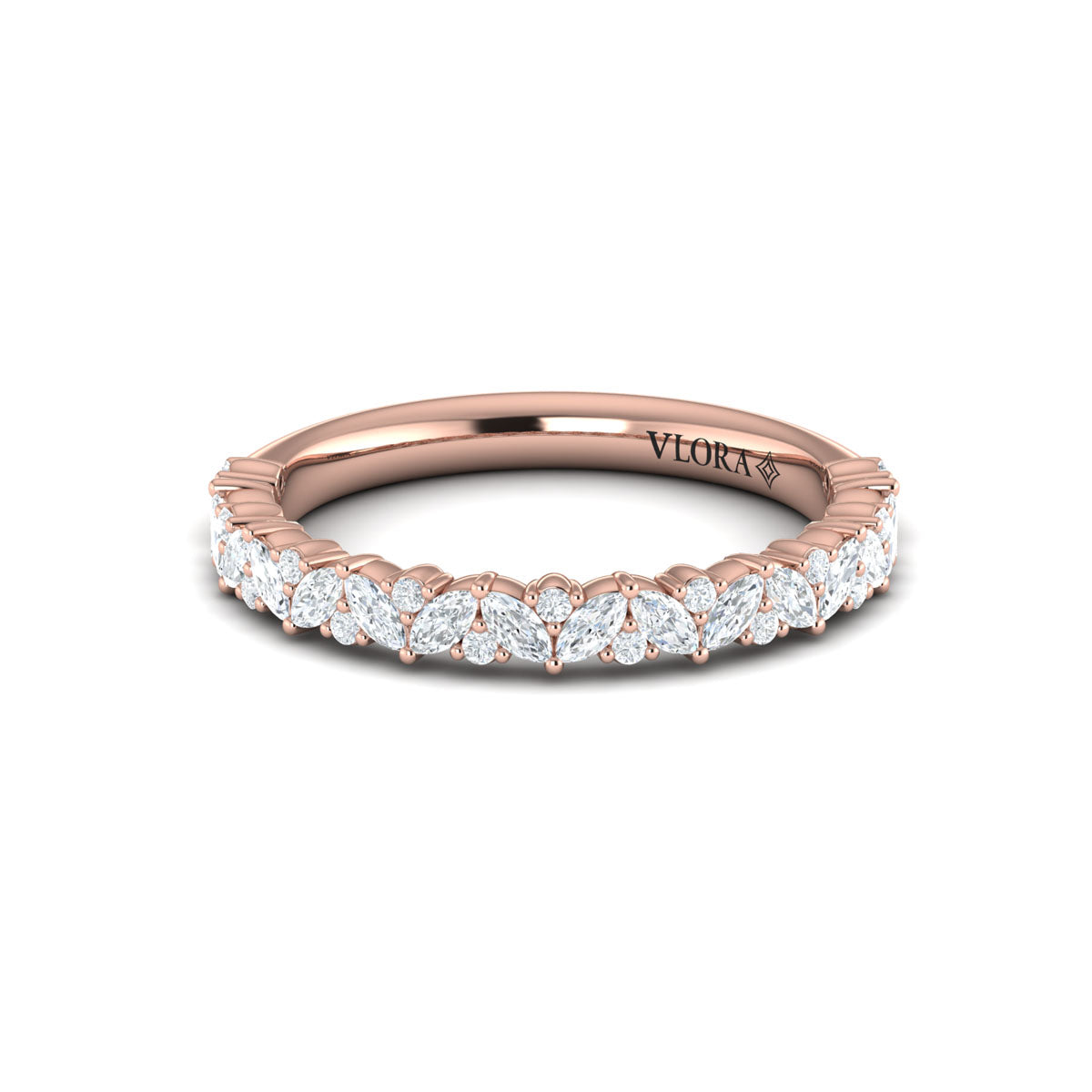 14kt Rose Gold Diamond Stackable Wedding Band