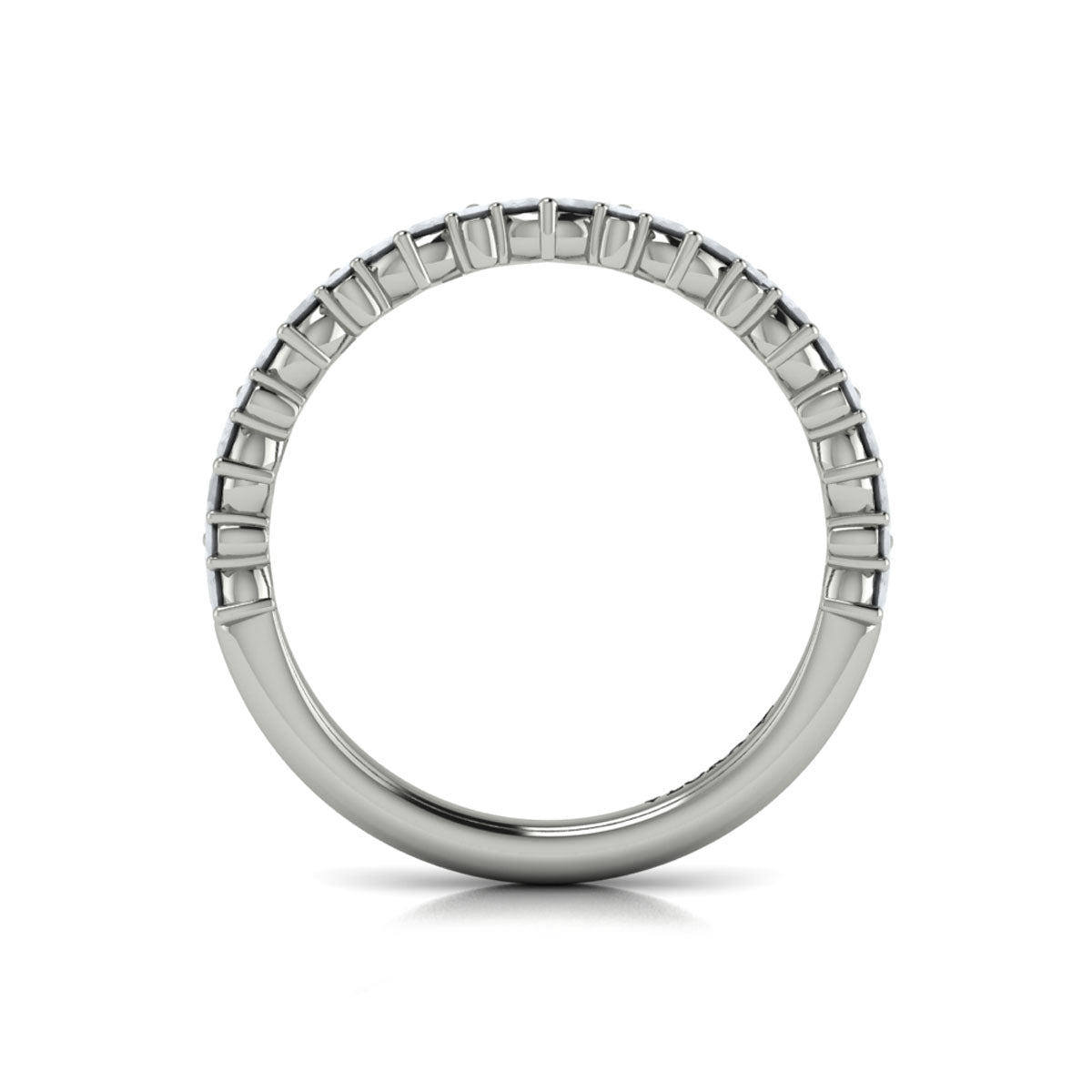 14K White Gold Diamond Stackable Wedding Band
