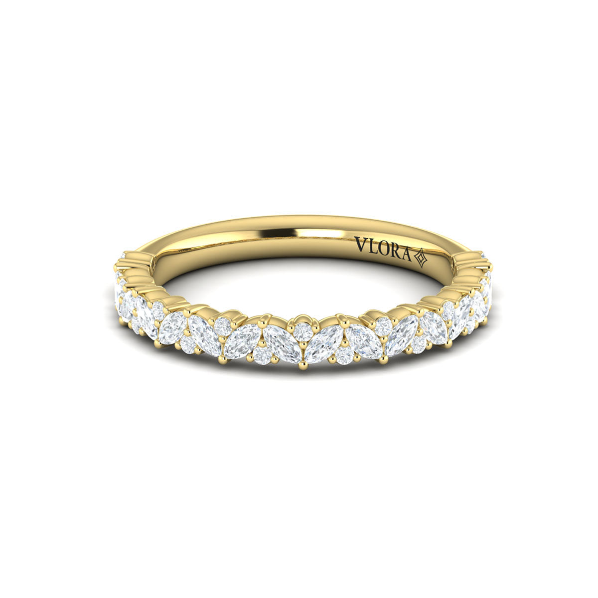 14kt Yellow Gold 0.75ct Diamond Stackable Wedding Band