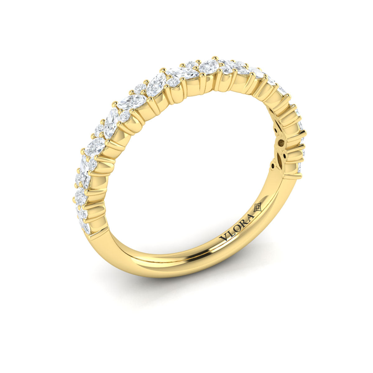 14kt Yellow Gold 0.75ct Diamond Stackable Wedding Band