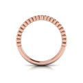 14kt Rose Gold Diamond Contour Wedding Band for Women