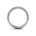 14K White Gold Diamond Contour Wedding Band for Women