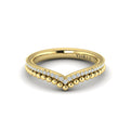 14kt Yellow Gold Diamond Contour Wedding Band for Women