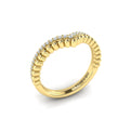 14kt Yellow Gold Diamond Contour Wedding Band for Women