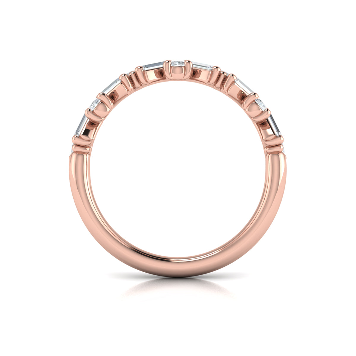 14kt Rose Gold Diamond Stackable Wedding Band