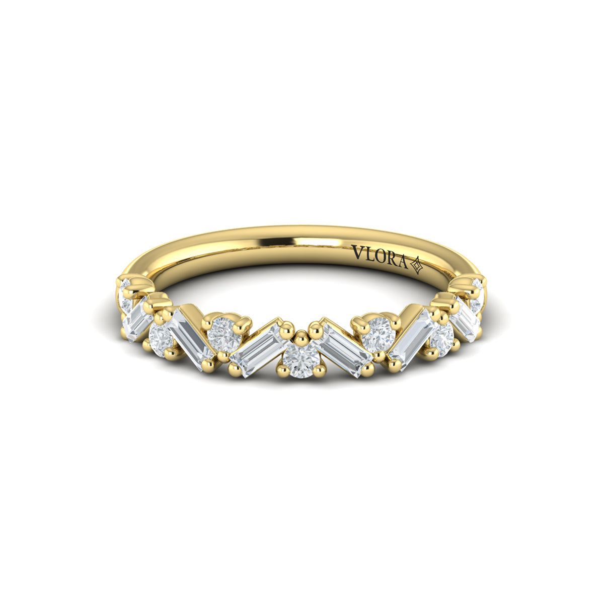 14kt Yellow Gold 0.7ct Diamond Stackable Wedding Band