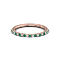 18kt Rose Gold Emerald Cut Womens Wedding Band