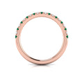 18kt Rose Gold Emerald Cut Womens Wedding Band