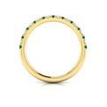 14kt Yellow Gold Emerald Cut Womens Wedding Band
