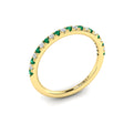 14kt Yellow Gold Emerald Cut Womens Wedding Band