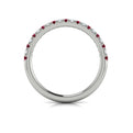 14kt White Gold Ruby Womens Wedding Band