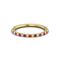 14kt Yellow Gold Ruby Womens Wedding Band